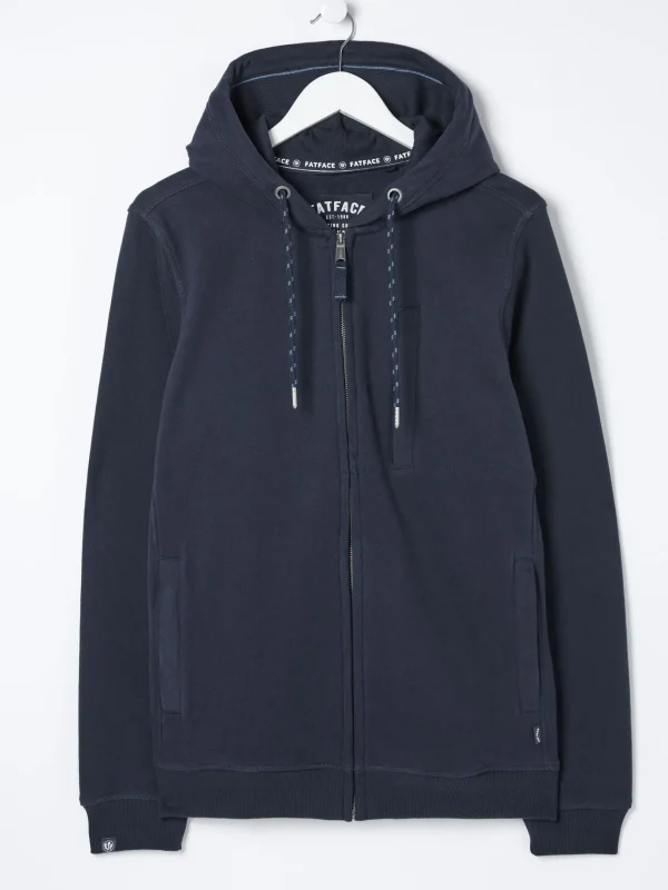 Brooke Navy Blue Zip Through Hoodie