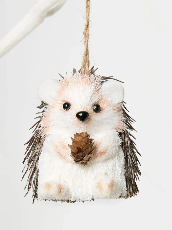 Brown Hedgehog Brush Tree Decoration