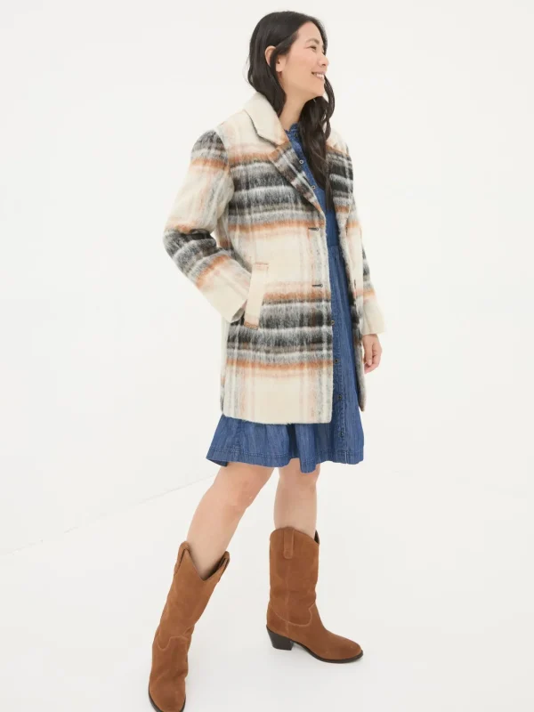 Brown Marin Wool Blend Coat