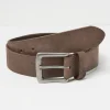 Brown Nubuck Leather Belt