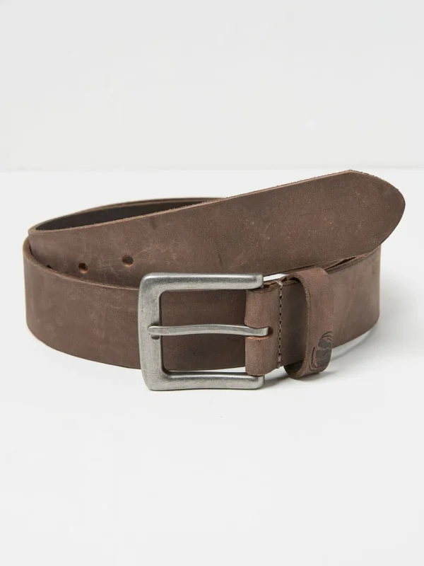 Brown Nubuck Leather Belt