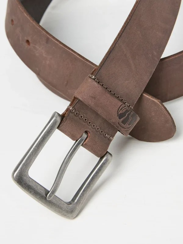 Brown Nubuck Leather Belt