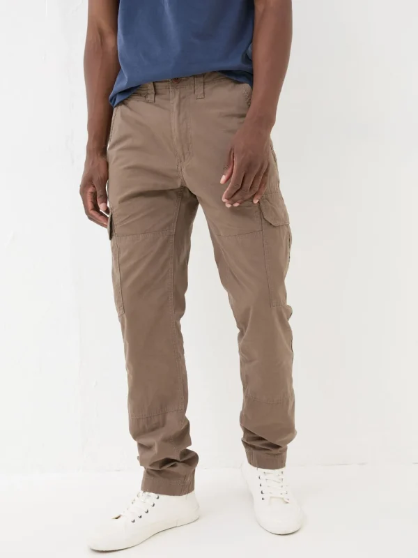 Bude Brown Cargo Trousers