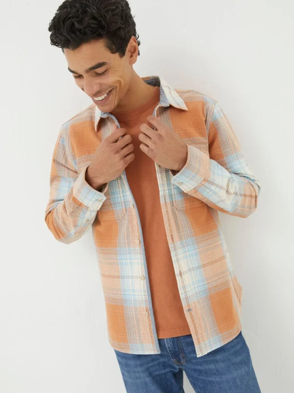 Burland Orange Ombre Check Shirt