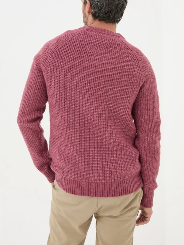 Calder Dark Pink Crew Neck Jumper