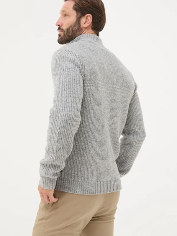 Calder Grey Half Neck Jumper