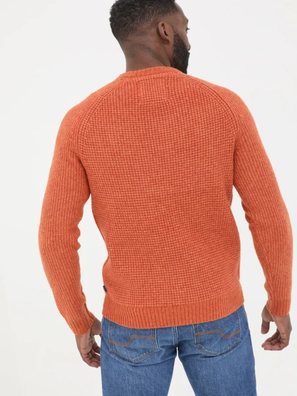 Calder Orange Crew Neck Jumper