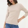 Callie Oatmeal Long Sleeve Top