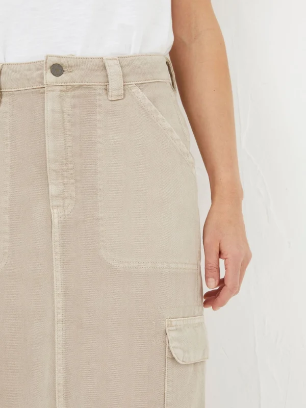 Candace Natural Cargo Midi Skirt