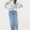 Carla Blue Denim Midi Skirt