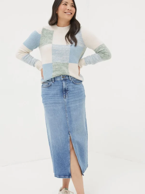 Carla Blue Denim Midi Skirt