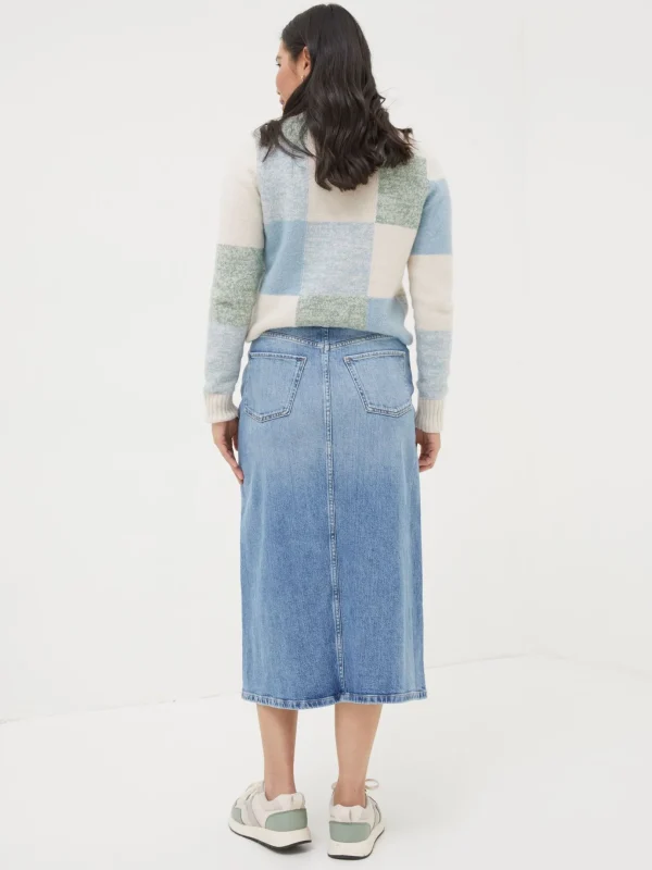 Carla Blue Denim Midi Skirt