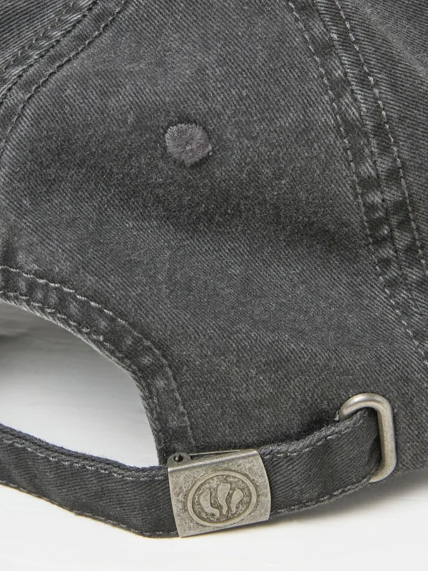 Charcoal Grey Embroidered Sun Cap