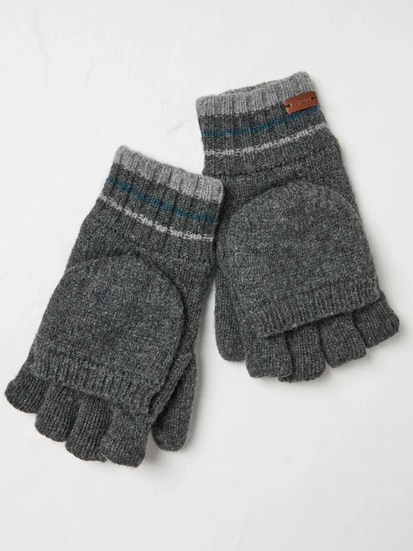 Charcoal Grey Overflap Gloves