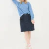 Chesil Dark Navy Cord Skirt