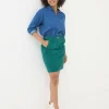 Chesil Green Cord Skirt