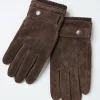 Chocolate Brown Suede Gloves