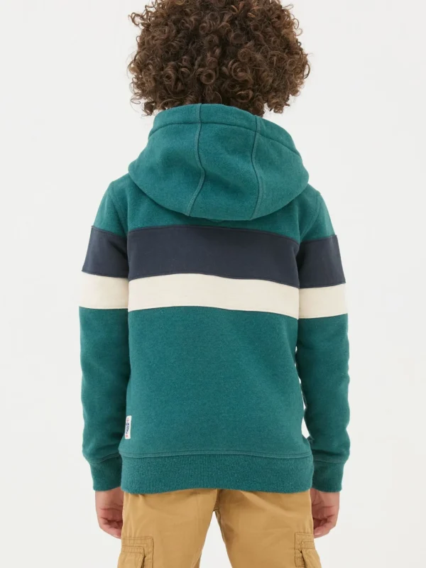 Colourblock Zip Thru Green Colourblock Zip Through Hoodie