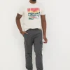 Corby Grey Straight Cargo Trousers