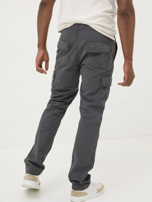 Corby Grey Straight Cargo Trousers