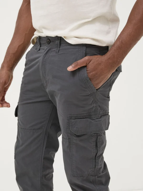 Corby Grey Straight Cargo Trousers