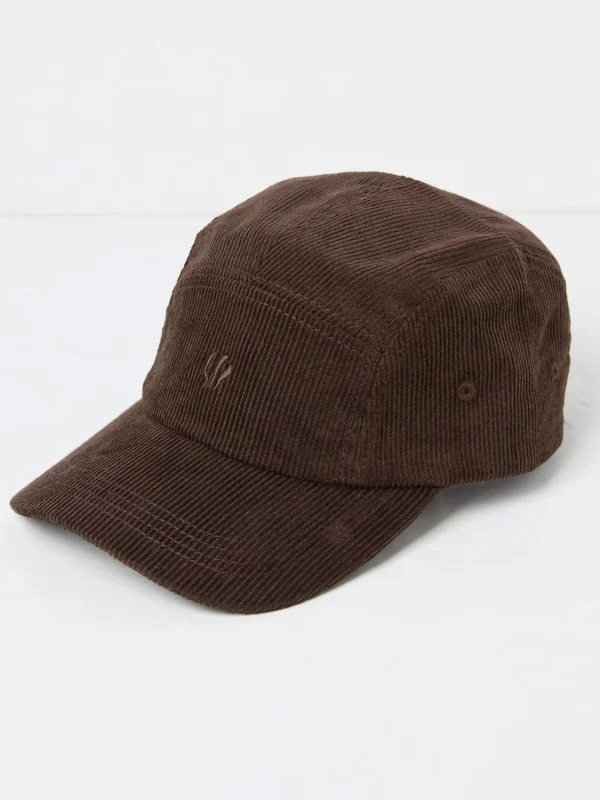 Cord Brown 5 Panel Baseball Cap