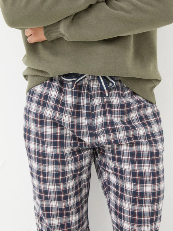 Cranleigh Navy Blue Check Pyjama Bottoms