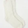 Cream Cable Lounge Socks