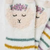 Cream Llama Fluffy Socks