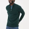 Dark Green Lambswool Half Neck Jumper