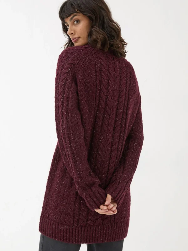 Dark Red Alicia V-Neck Tunic