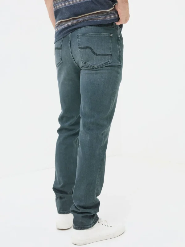 Dark Teal Blue Slim Fit Jeans