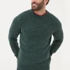 Dark Teal Snowflake Knitted Jumper