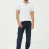 Denim Dark Blue Straight Fit Jeans