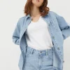 Eden Blue Stripe Denim Worker Jacket