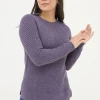 Ella Dark Purple Textured Jumper