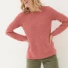 Ella Dusky Orange Textured Jumper