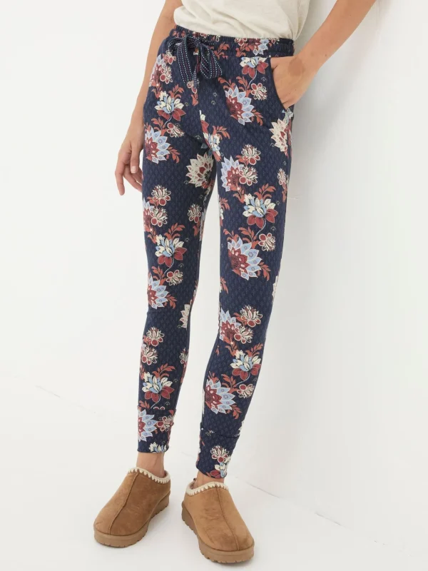 Ellie Navy Patchwork Pyjama Bottoms