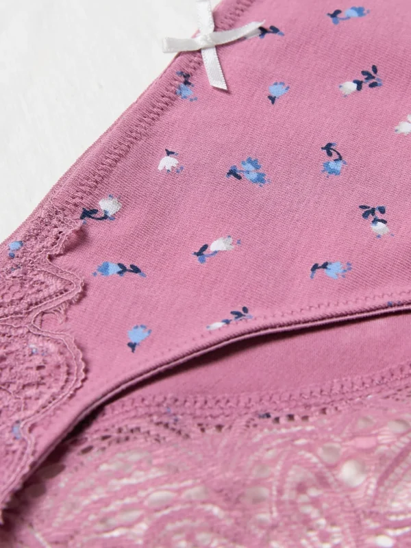 Elsie Berry Pink Floral Cheeky Knickers