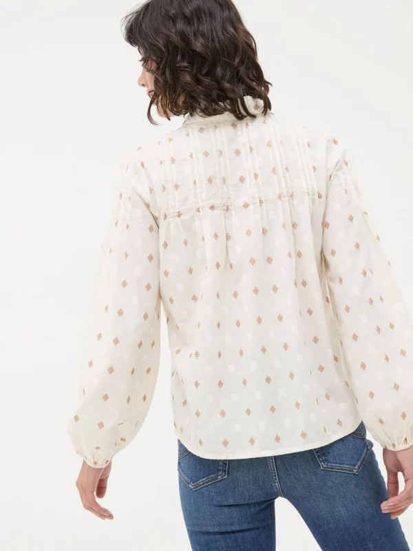 Elsie Ivory Dobby Blouse