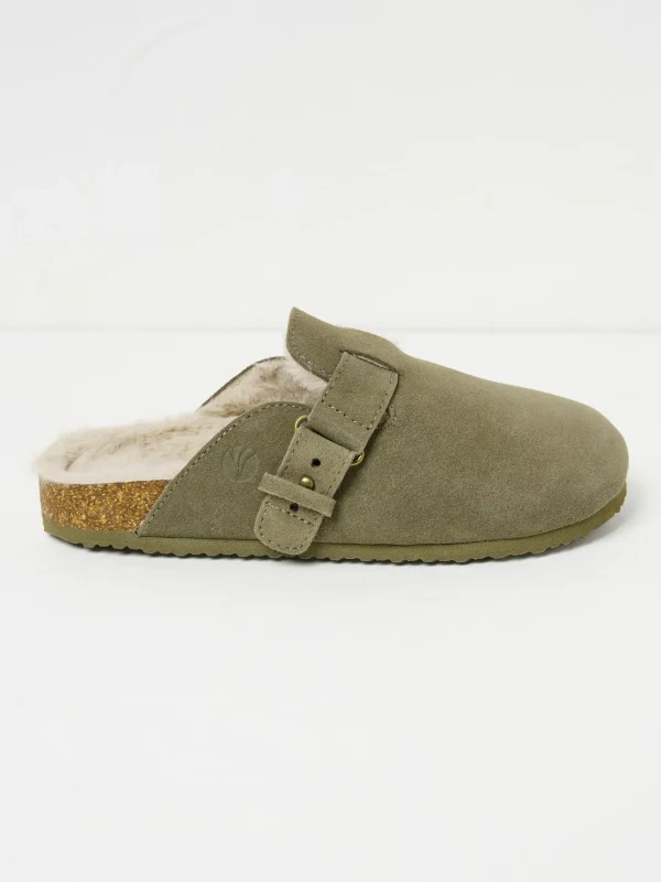 Elsie Khaki Green House Shoes