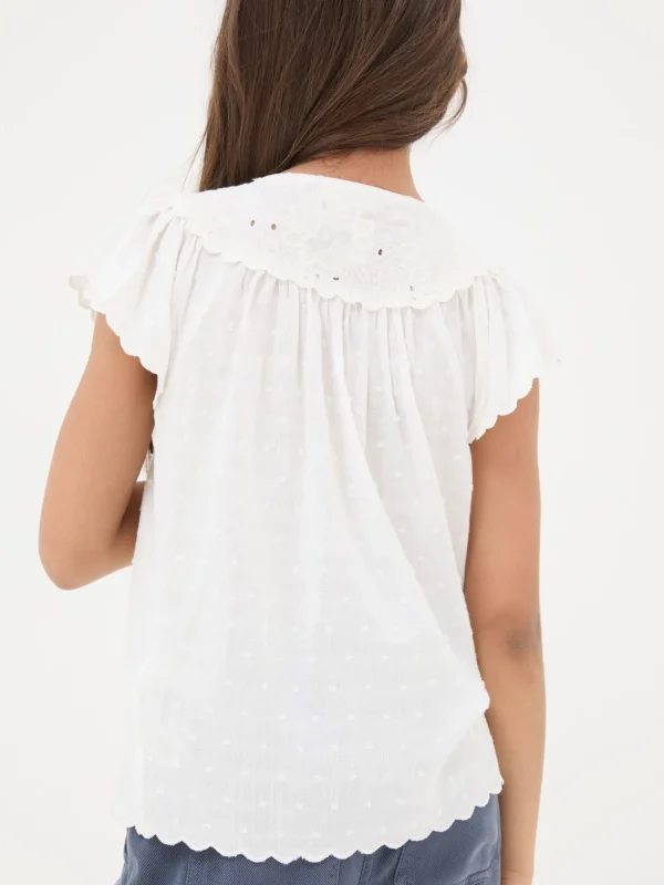 Emily White Embroidered Blouse