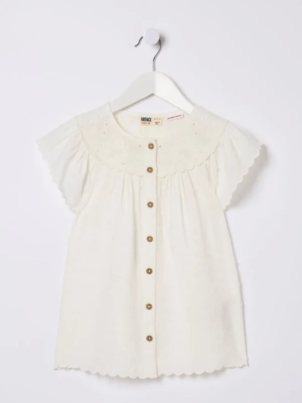 Emily White Embroidered Blouse