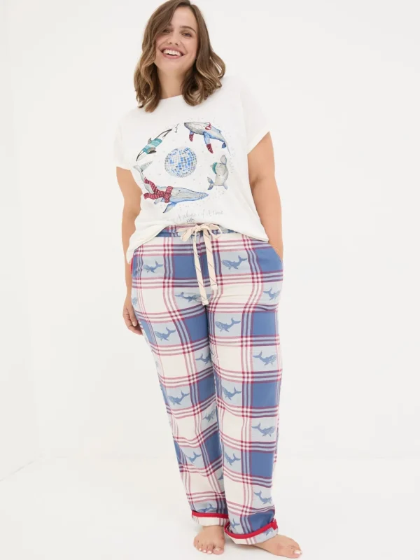 Eva Blue Whale Jacquard Pyjama Bottoms