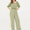 Eva Green Damask Floral Jumpsuit