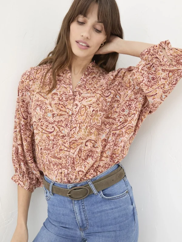 Evelyn Dusky Pink Paisley Blouse