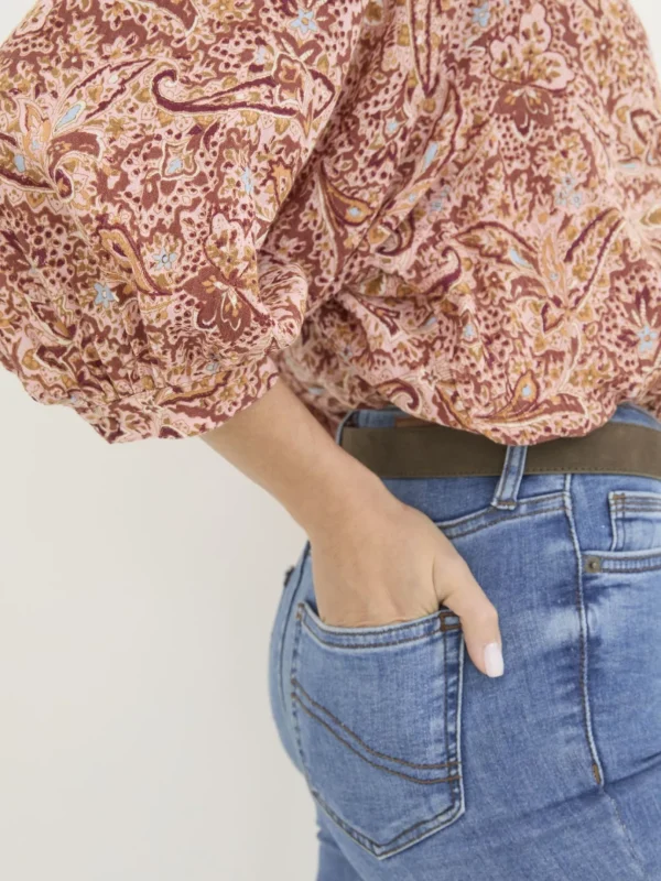 Evelyn Dusky Pink Paisley Blouse