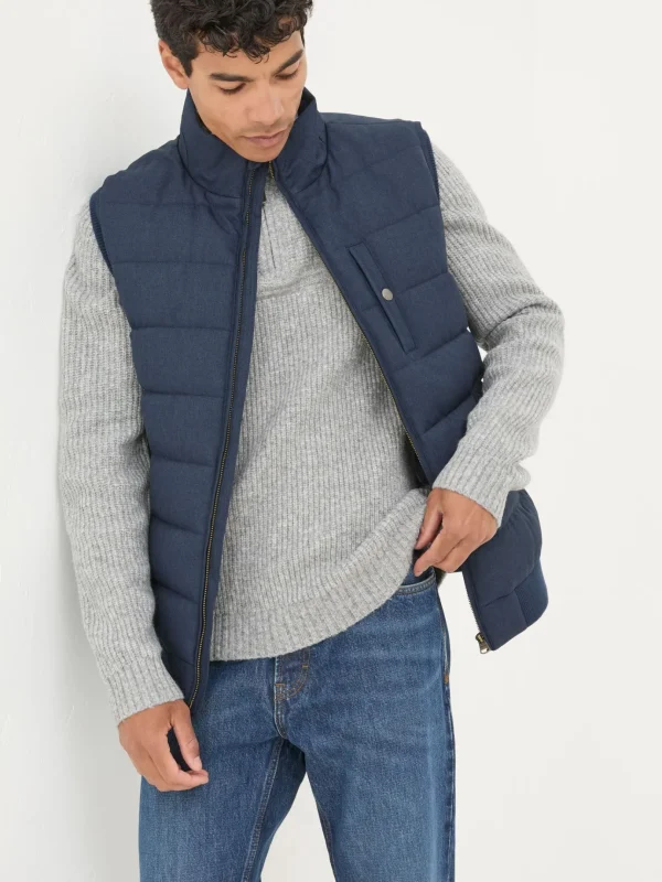 Exmouth Navy Blue Quilted Gilet