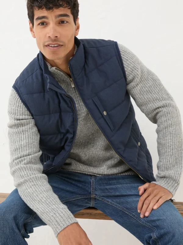 Exmouth Navy Blue Quilted Gilet