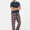 Ferring Plum Purple Check Pyjama Bottoms